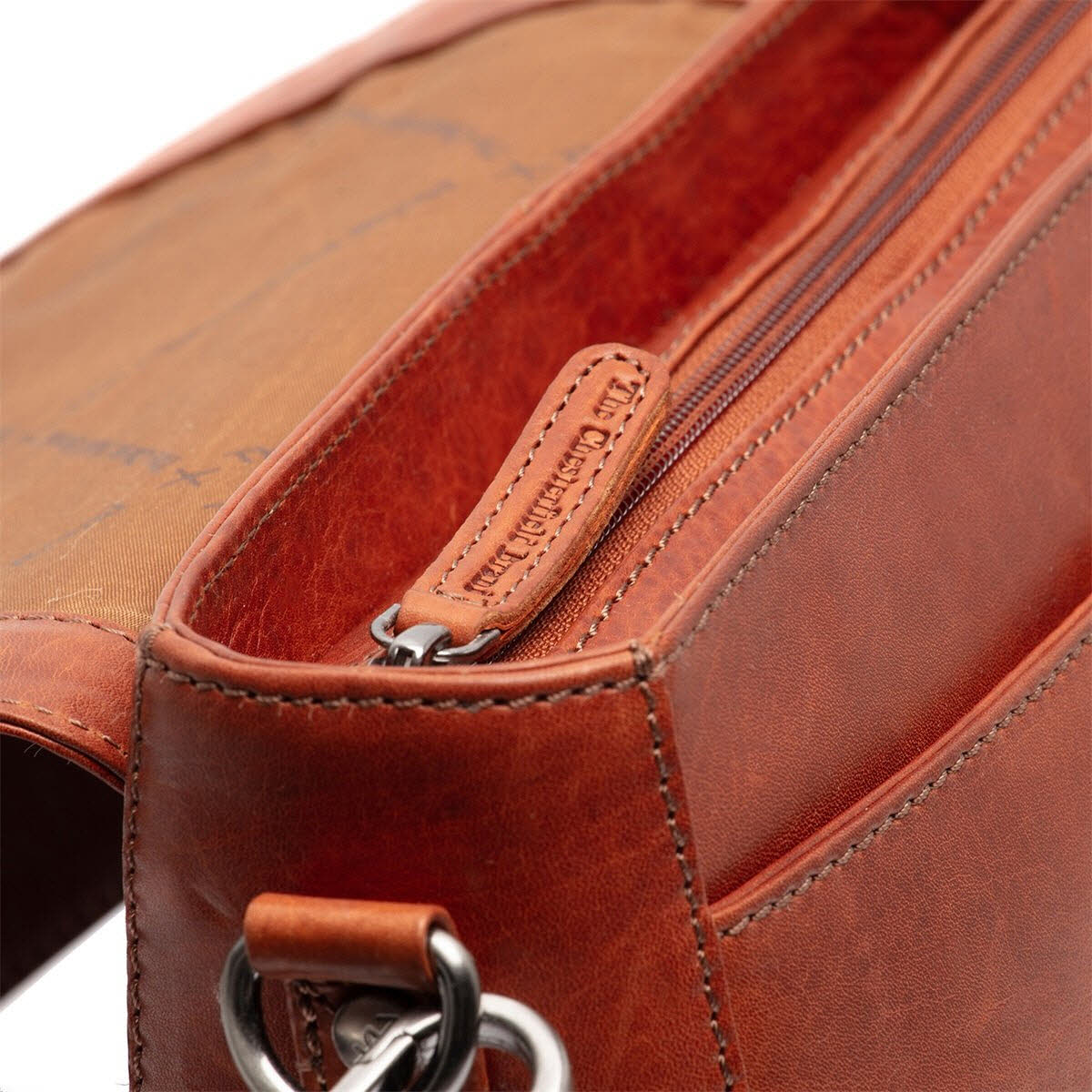 Schultertasche Cognac