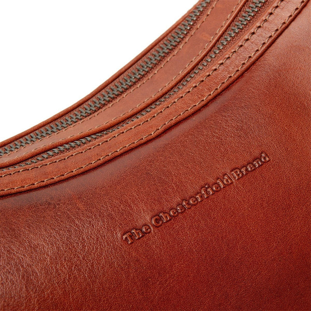 Schultertasche Cognac