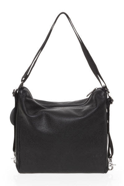 Leather Hobo Backpack NERO