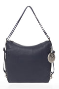 Leather Hobo Backpack Dress Blue