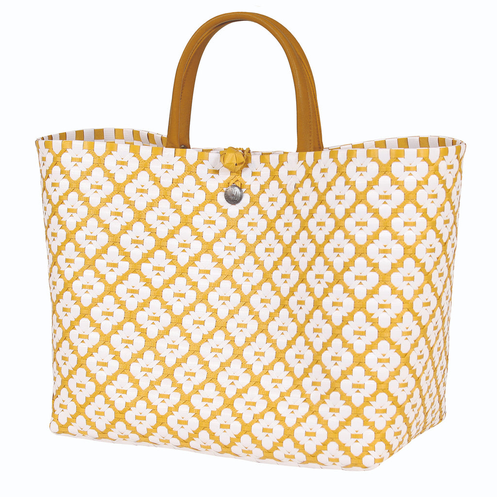 Motif Bag mustard with white pattern