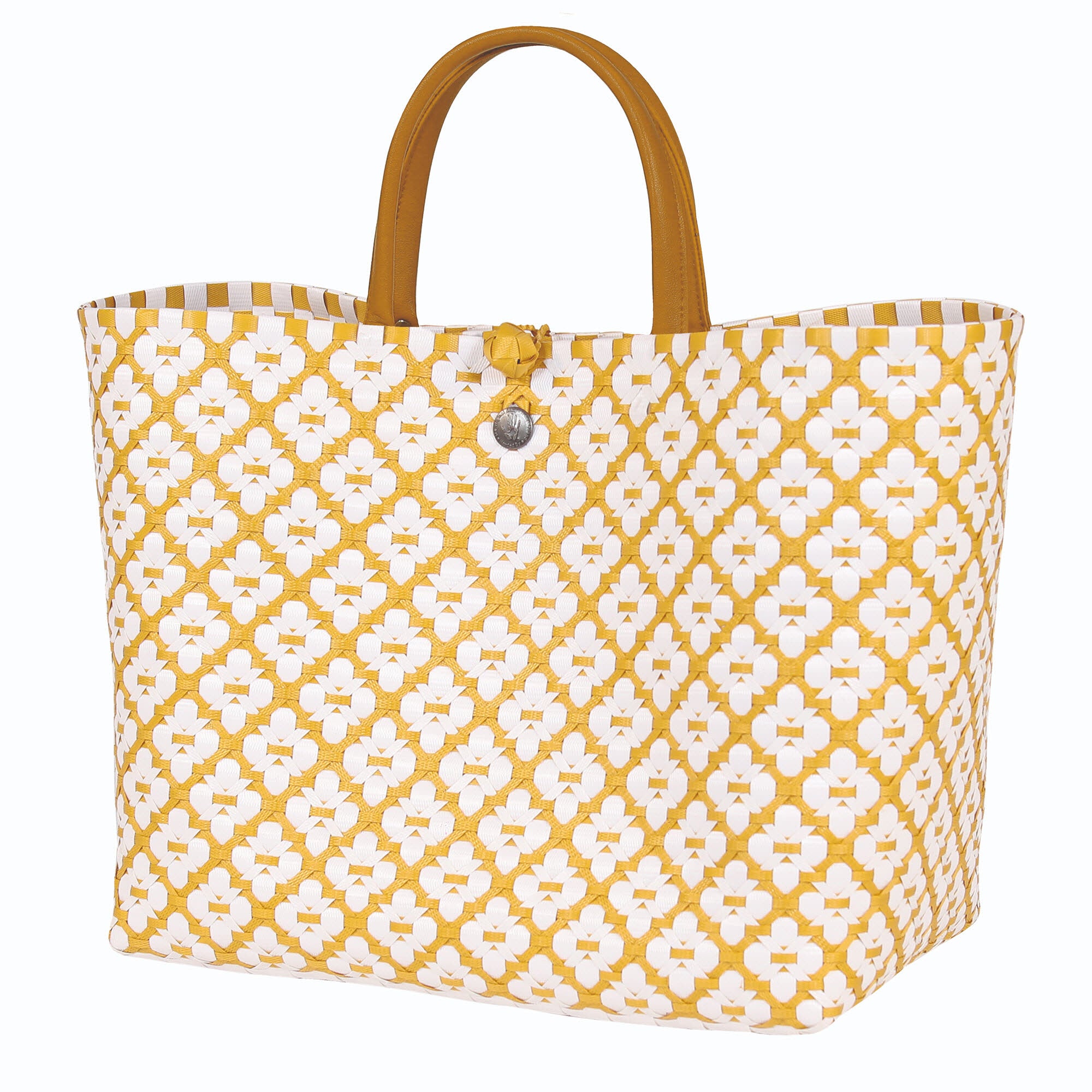 Motif Bag mustard with white pattern