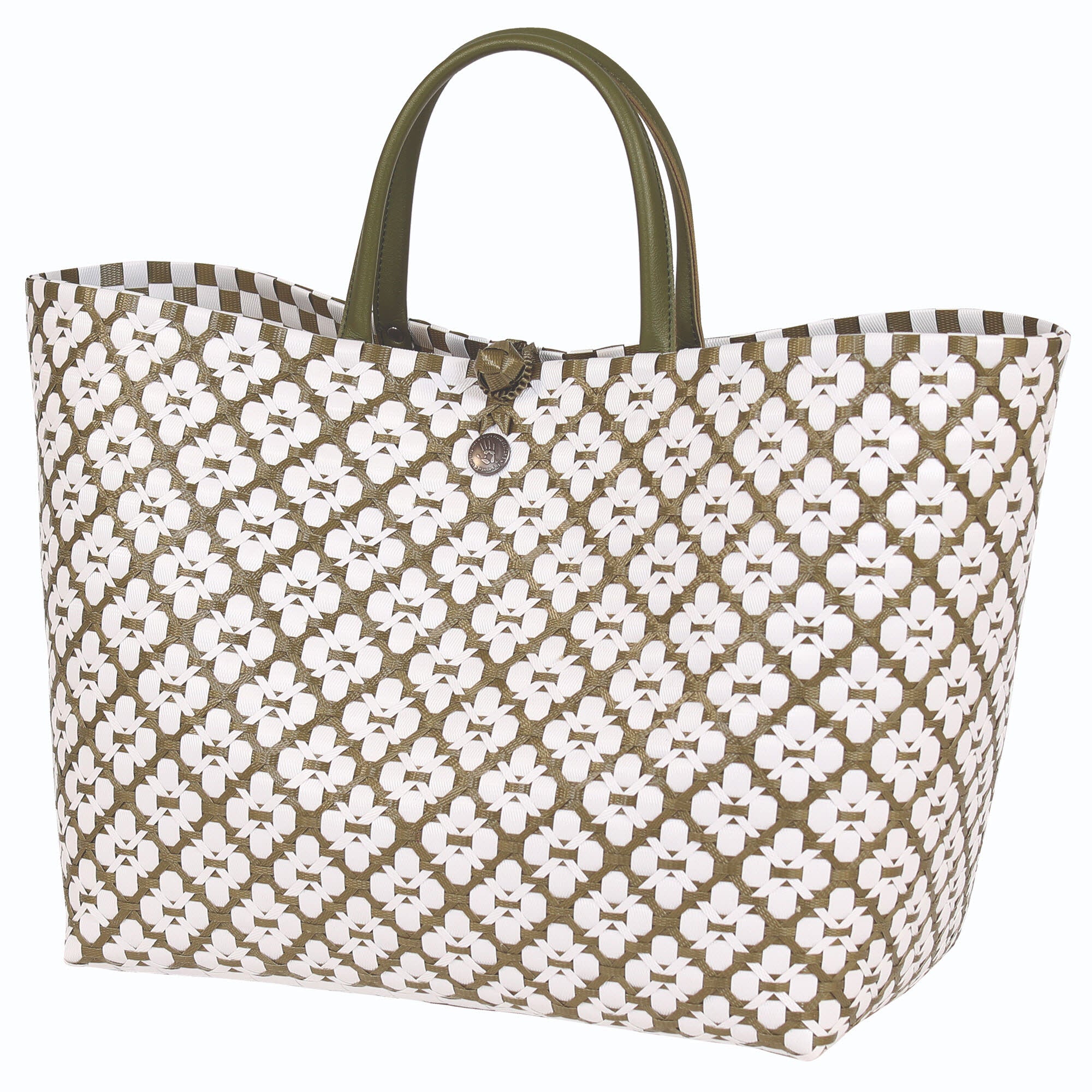 Motif Bag olive with white pattern