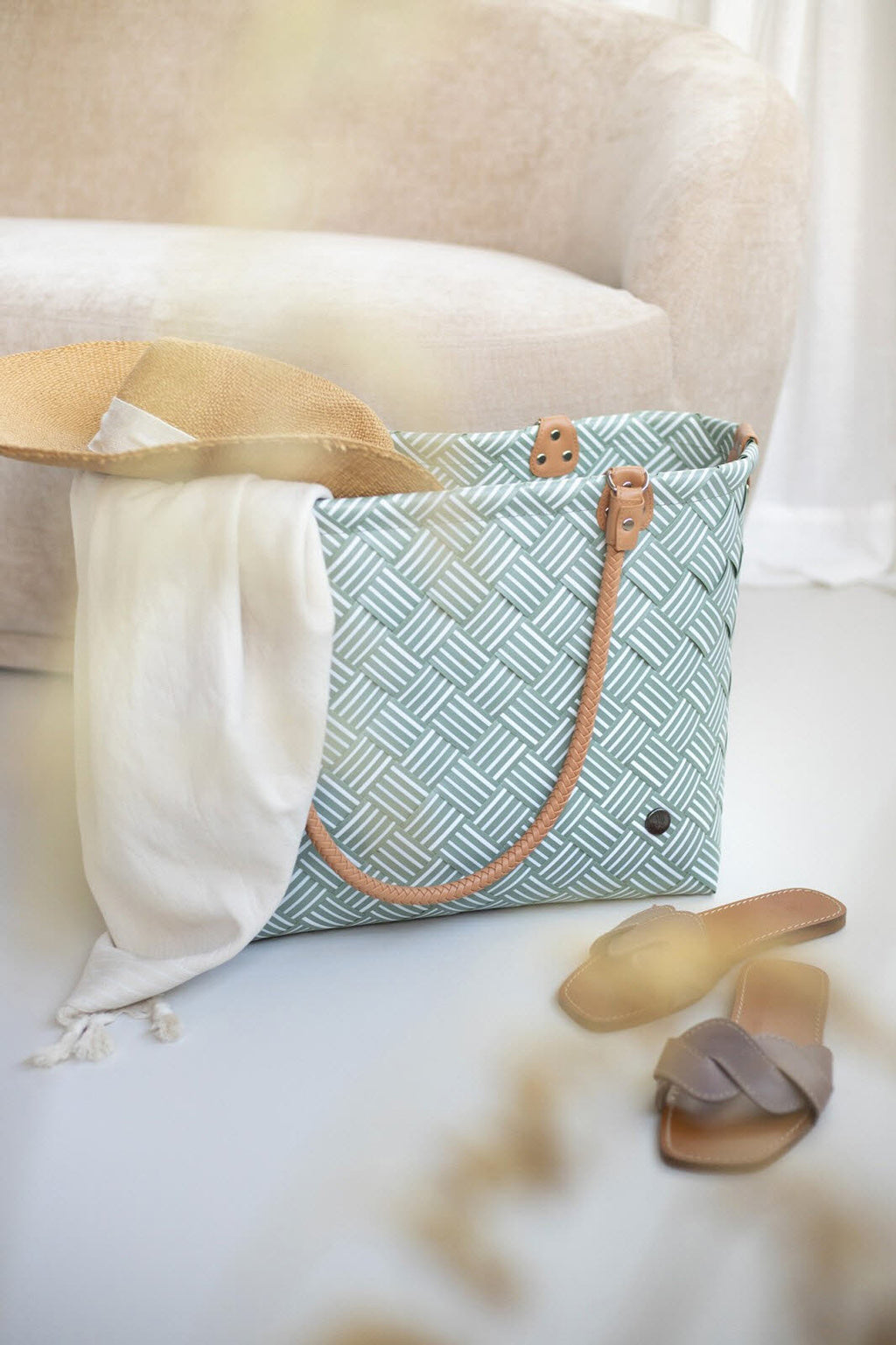 Sainte-Maxime stripes sage green