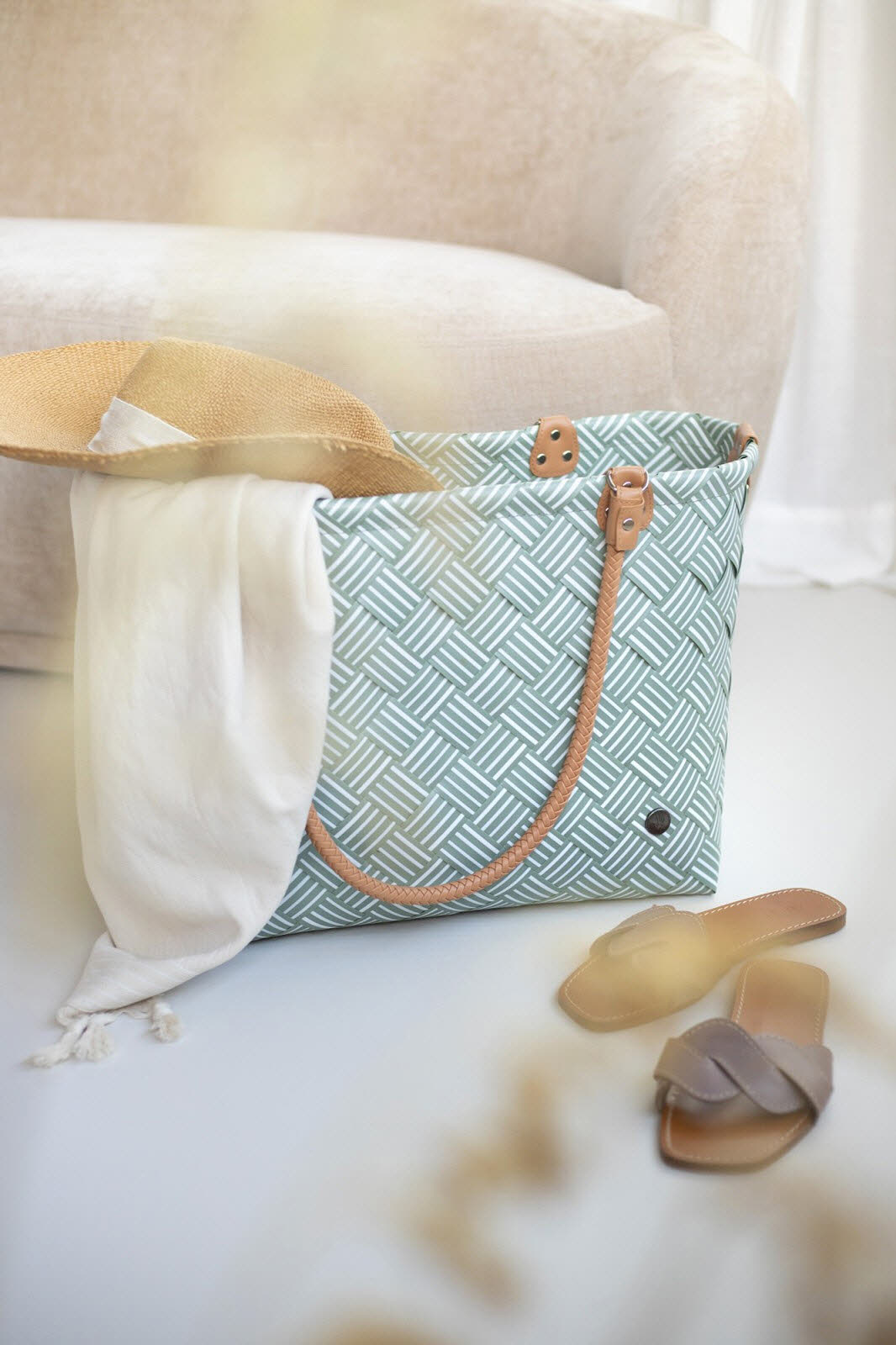 Sainte-Maxime stripes sage green