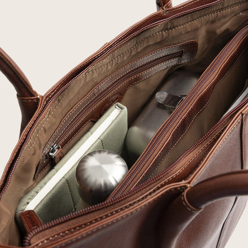 Leder Shopper Vespera Cognac