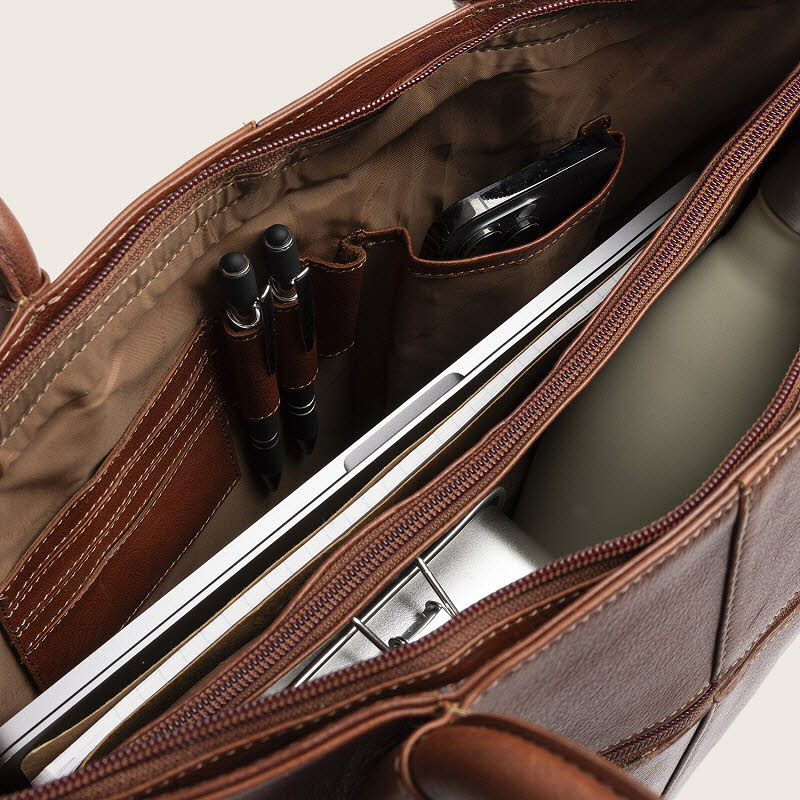 Leder Shopper Vespera Cognac