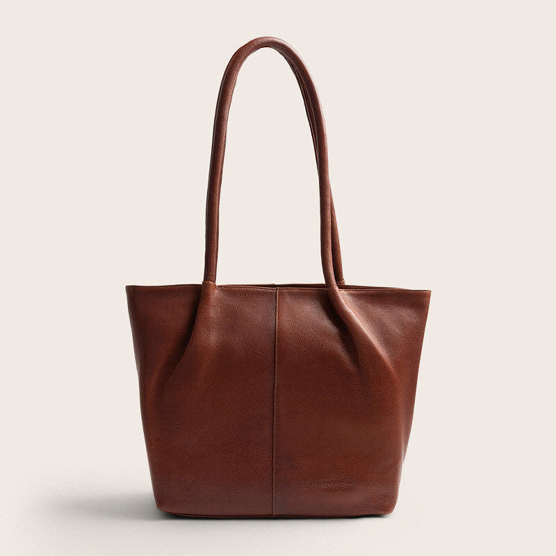 Leder Shopper Vespera Cognac