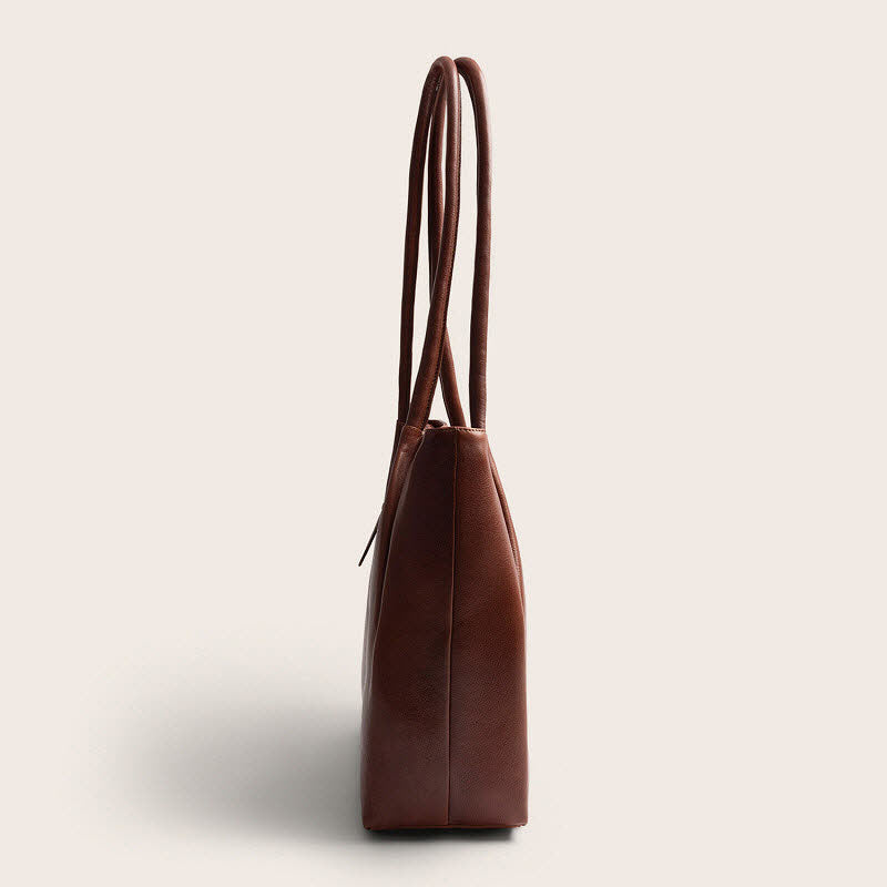 Leder Shopper Vespera Cognac