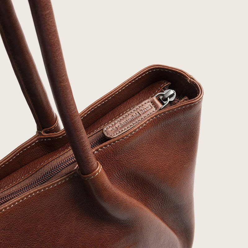 Leder Shopper Vespera Cognac