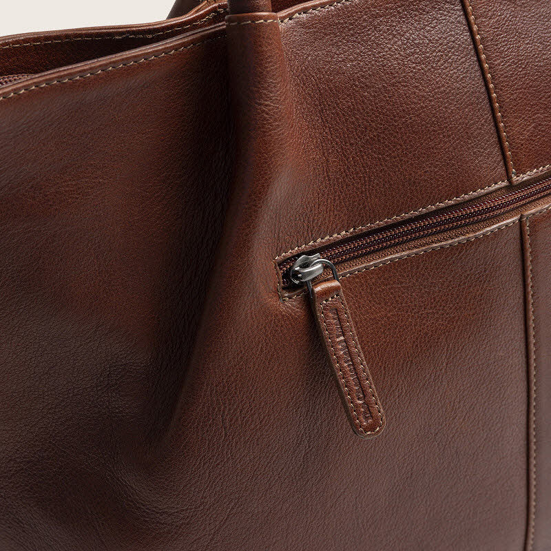 Leder Shopper Vespera Cognac