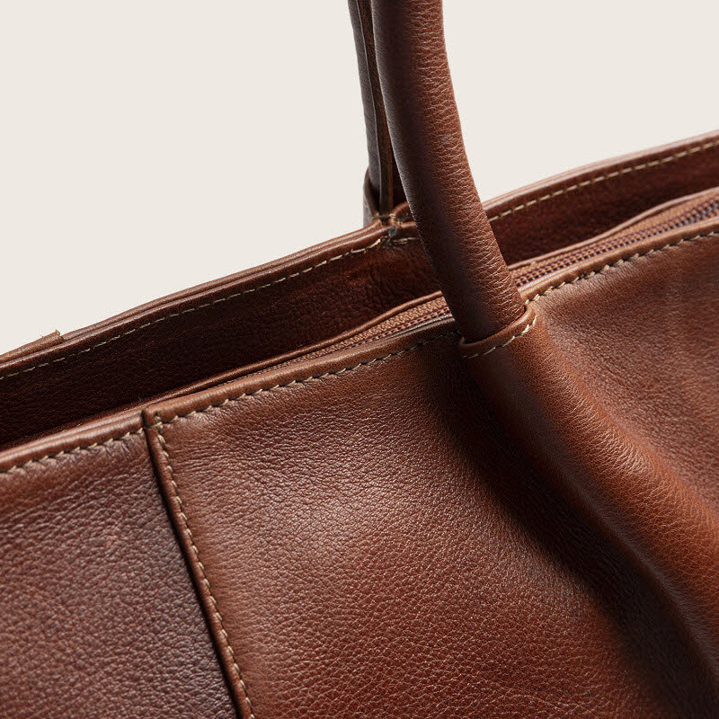 Leder Shopper Vespera Cognac