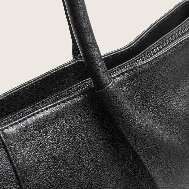 Leder Shopper Vespera Black