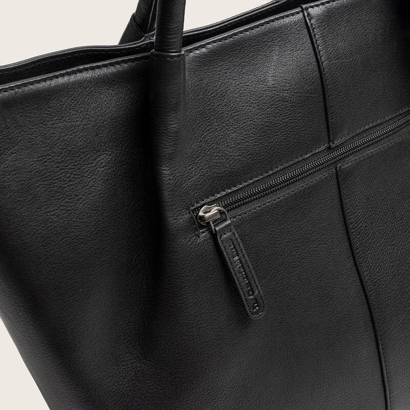Leder Shopper Vespera Black