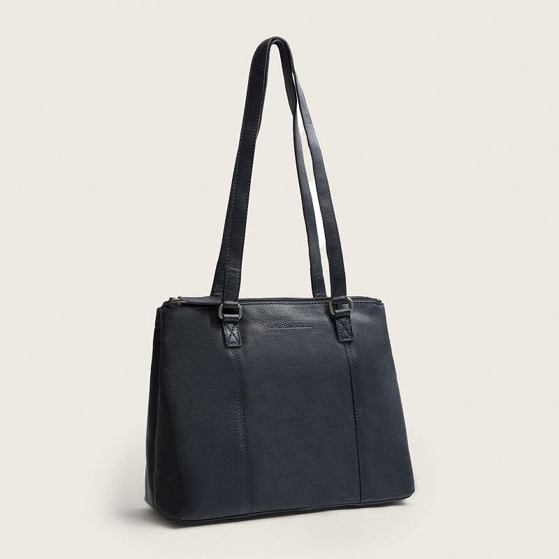 Leder Umhängetasche Marvos Navy