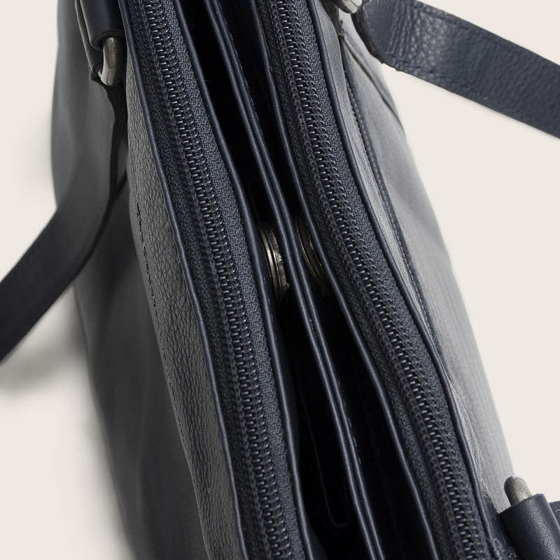 Leder Umhängetasche Marvos Navy