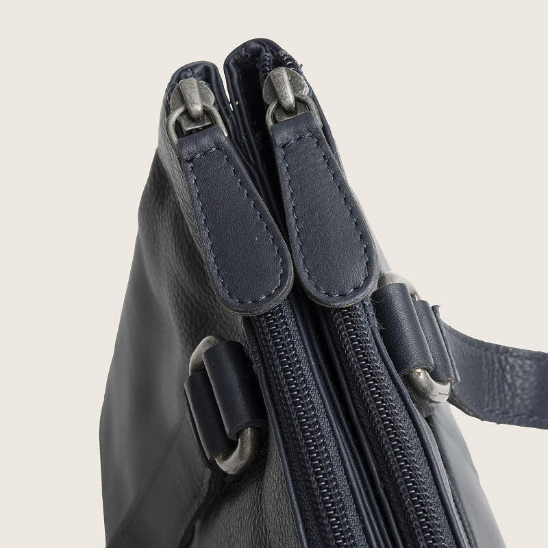 Leder Umhängetasche Marvos Navy