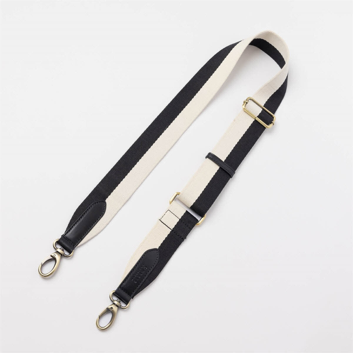 Striped Webbing Strap Black & White