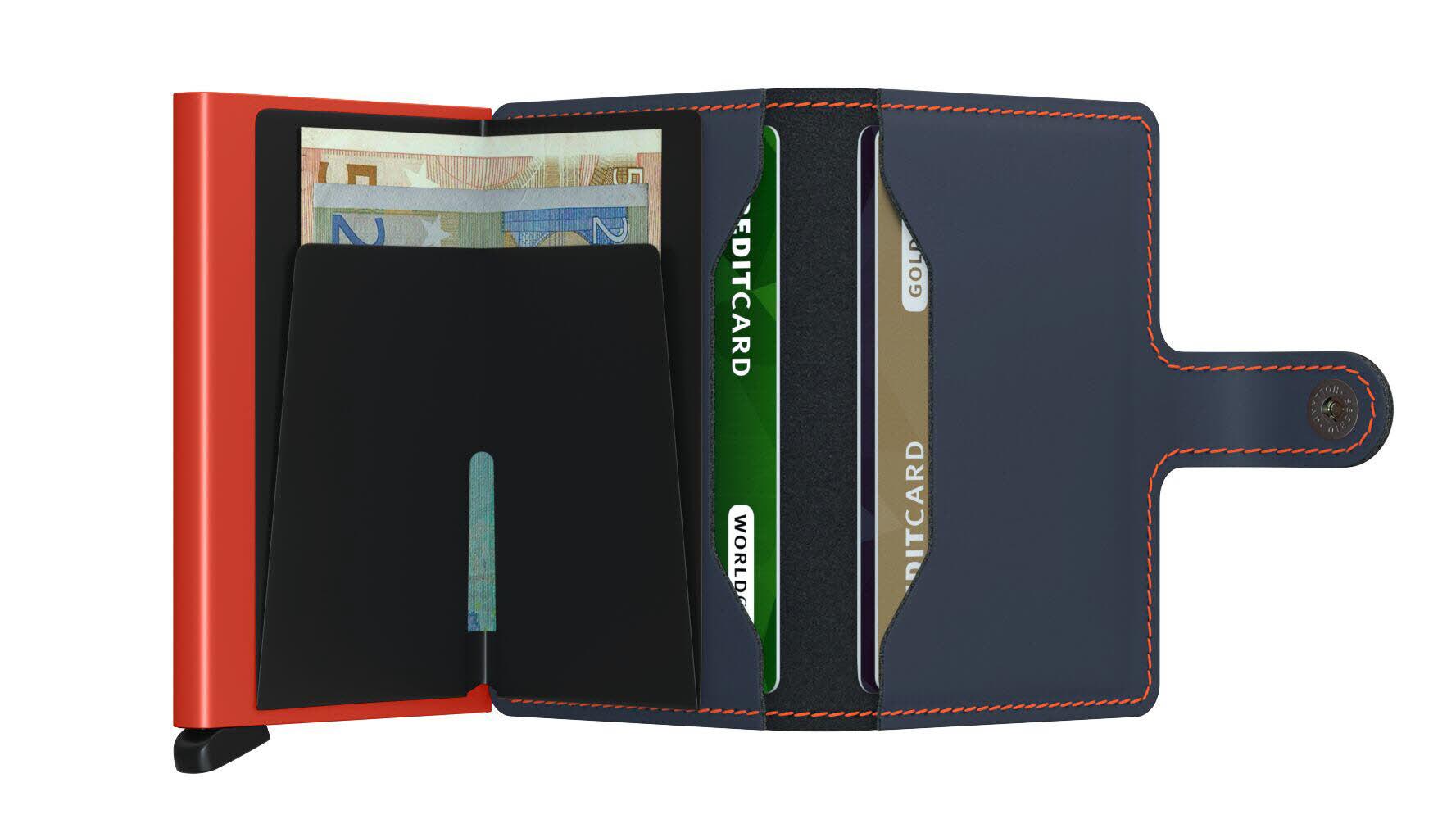 Miniwallet Nightblue & Orange