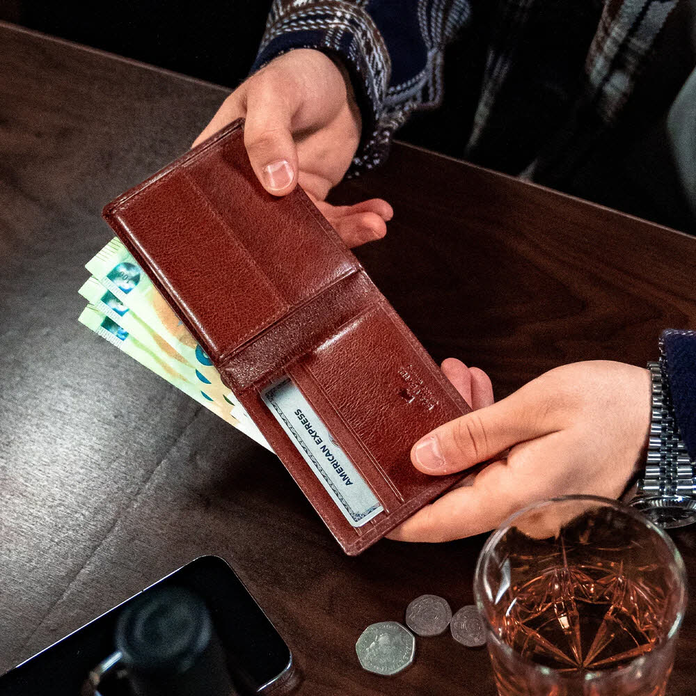Rfid Geldbörse 4+4Cs TABAK