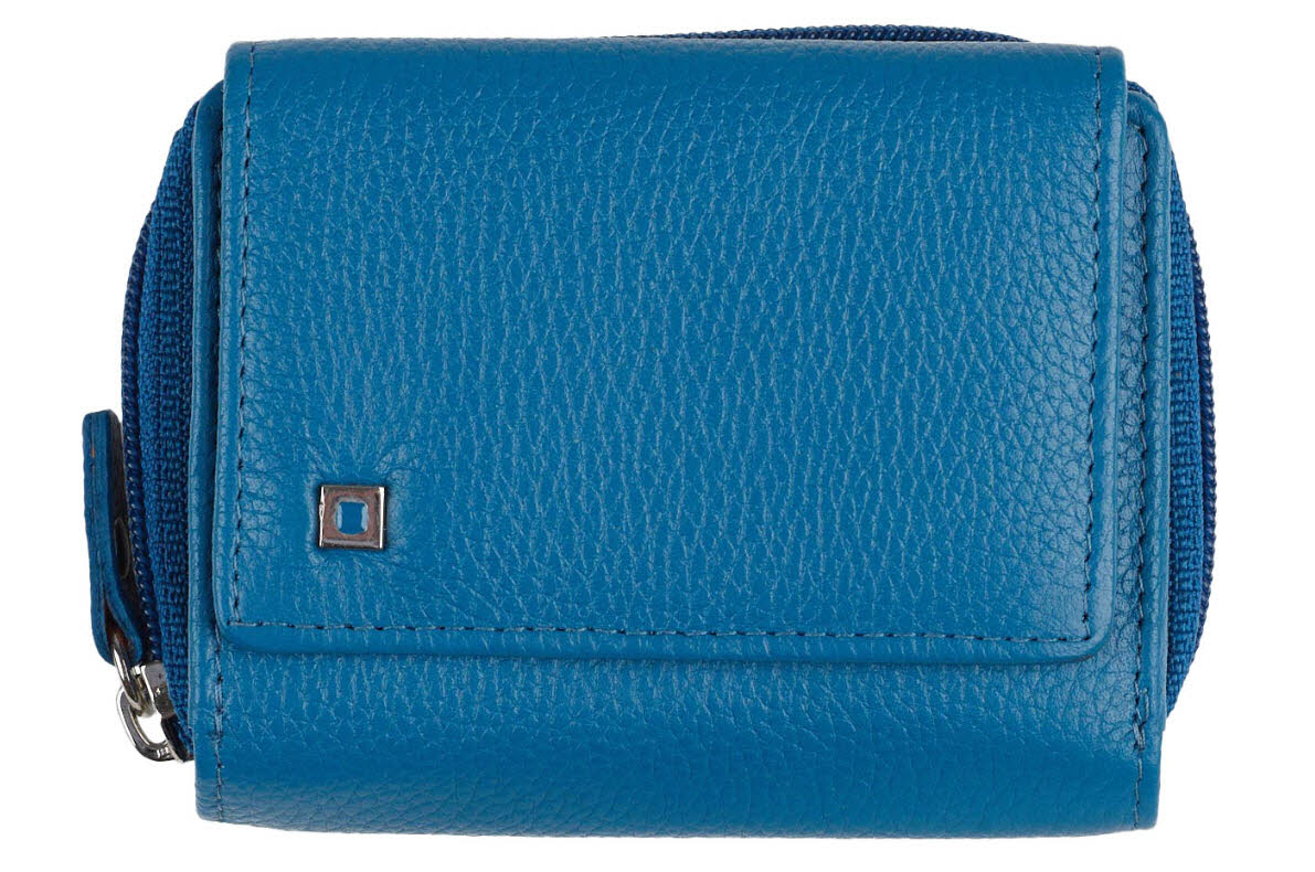 Reißverschlussbörse Hellblau
