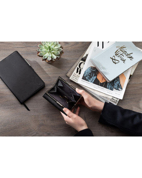 Rfid Bügelbörse 8Cs Schwarz