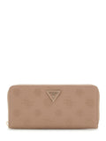 Large Zip Around DARK TAUPE LOGO
