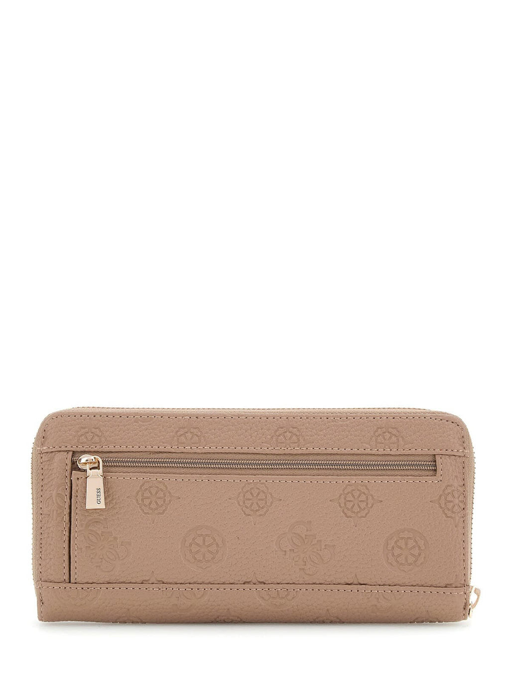 Large Zip Around DARK TAUPE LOGO