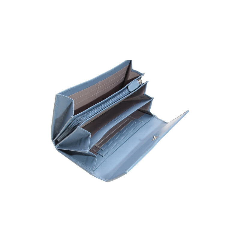 Damenlangbörse Taubenblau