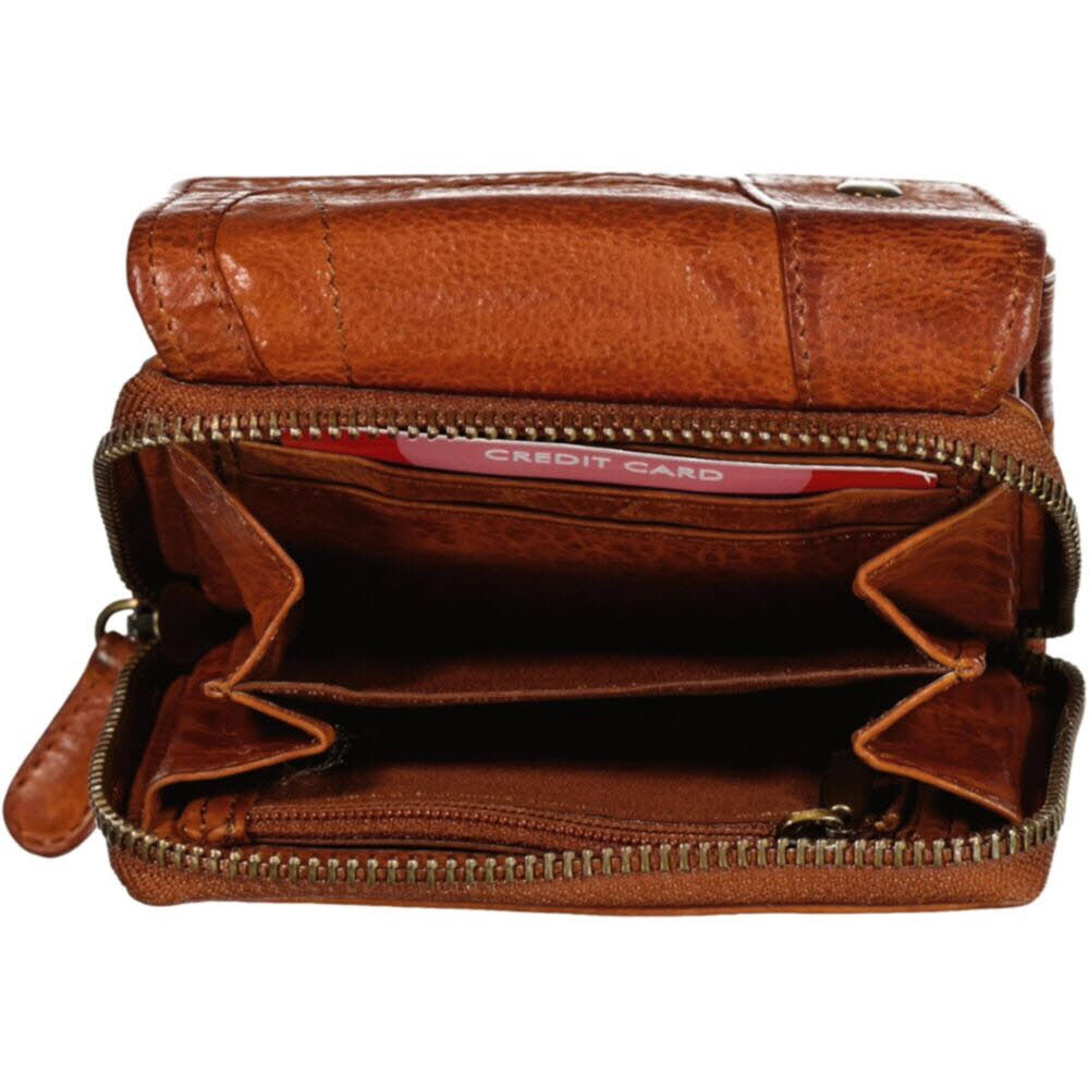 Damenbörse klein Cognac