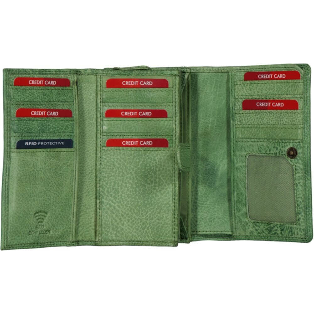 Damenbörse Hochformat Apple Green