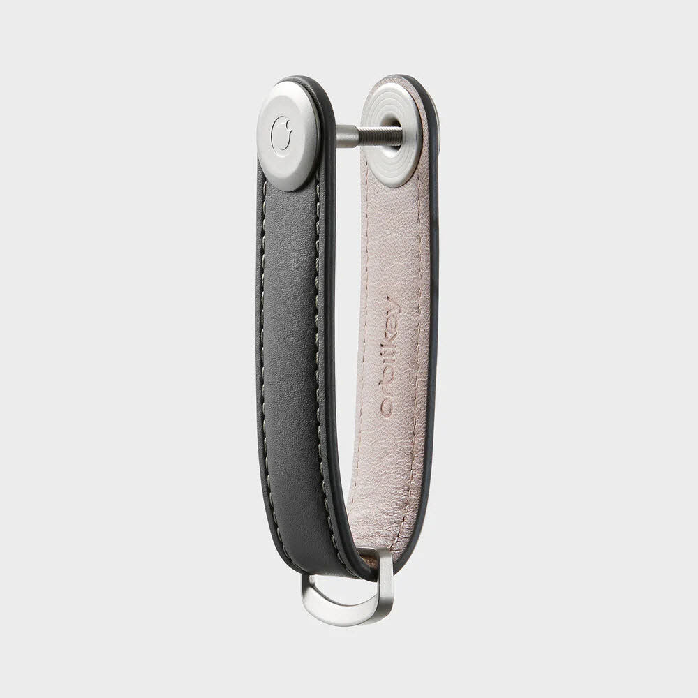Leather Key Organiser Charcoal / Grey