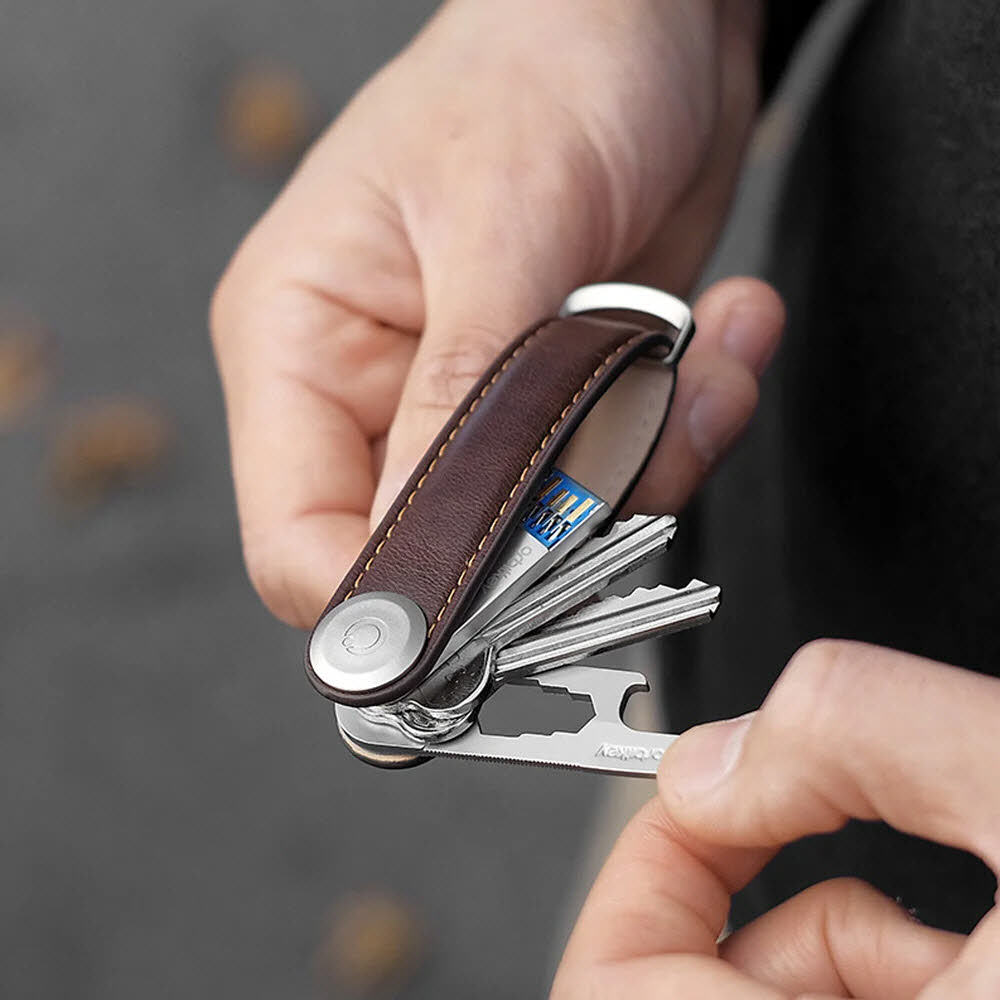 Leather Key Organiser Espresso / Brown