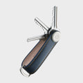 Leather Key Organiser Navy / Tan