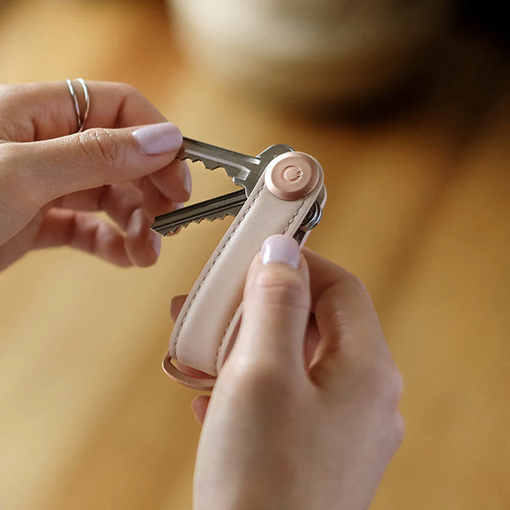 Leather Key Organiser Blush / Blush