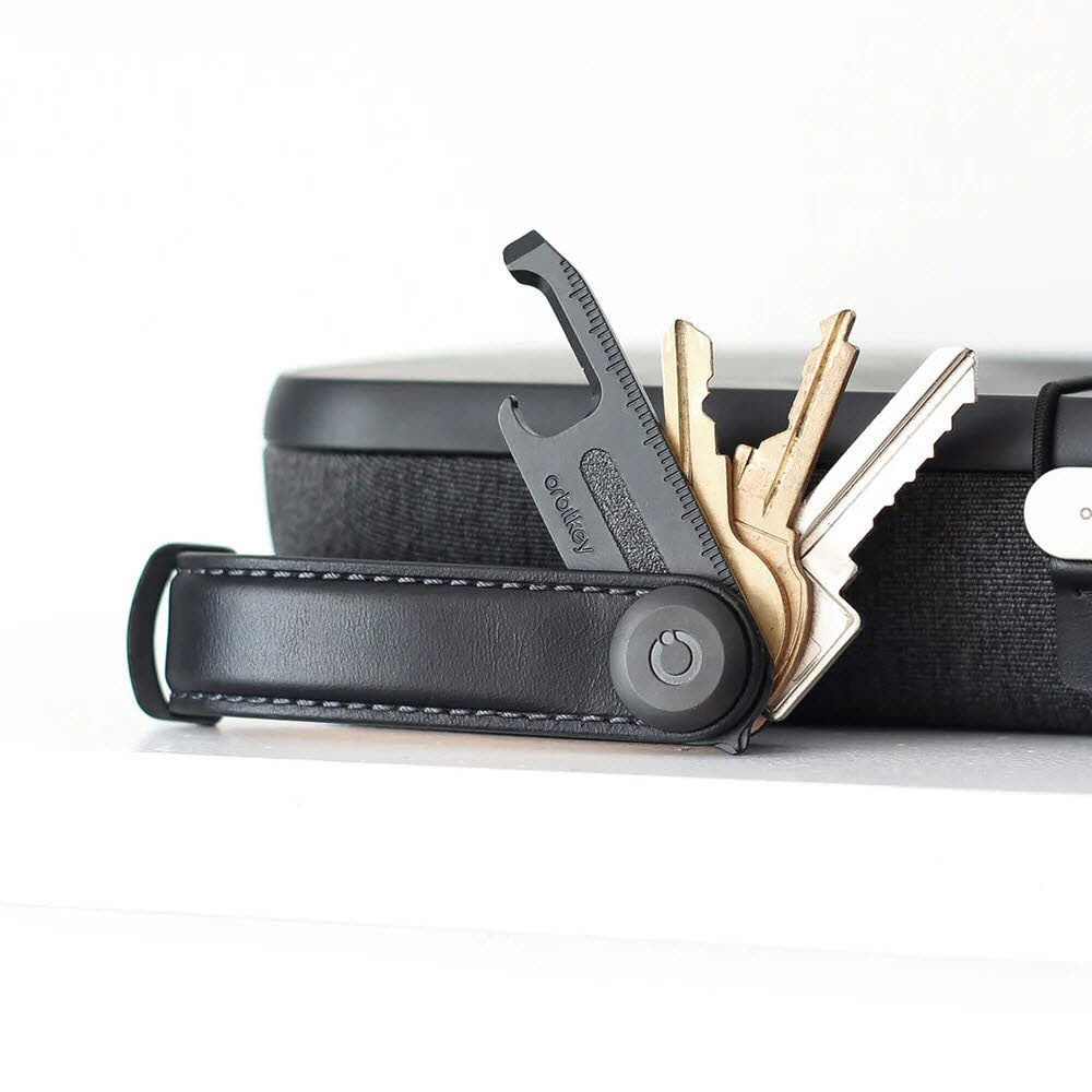 Leather Key Organiser Black / Black