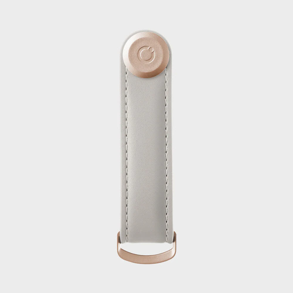 Leather Key Organiser Stone / Grey