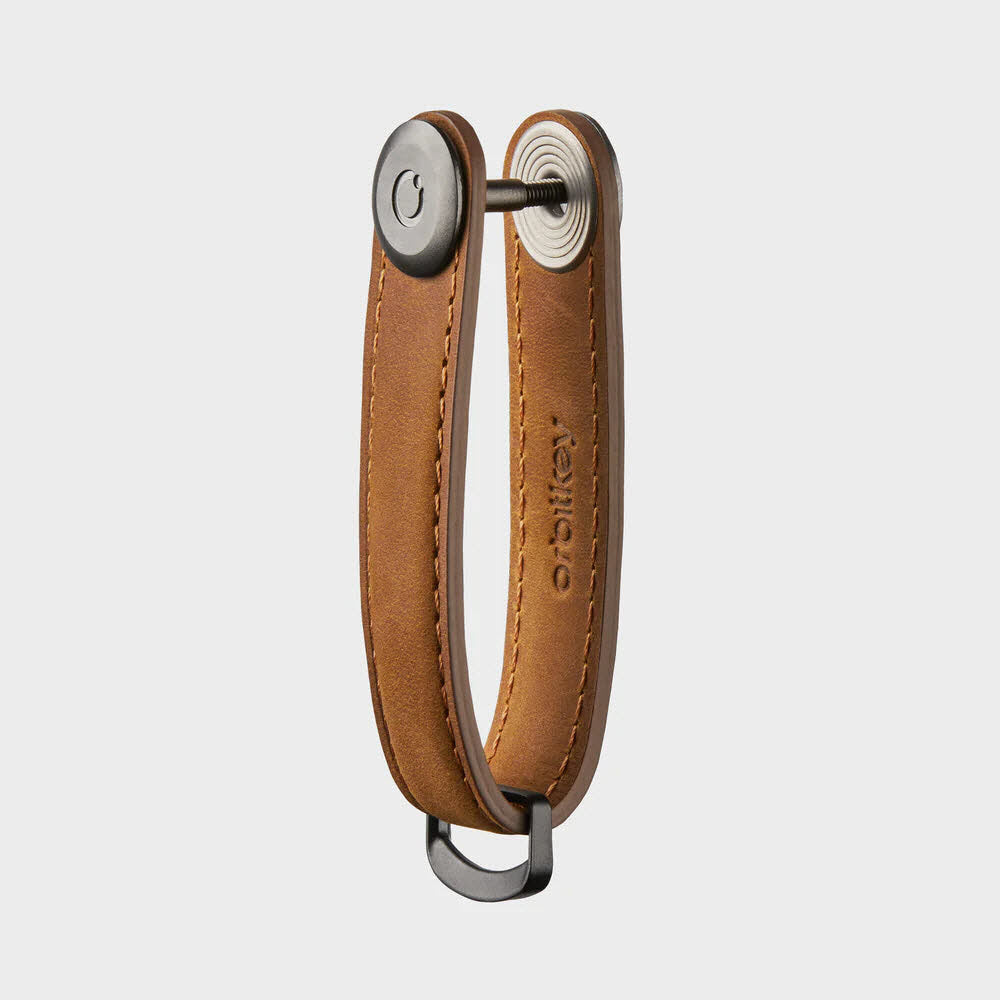 Crazy Horse Leather Key Organiser Chestnut Brown / Brown