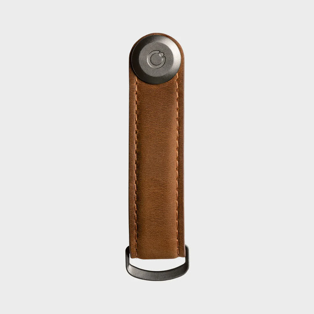 Crazy Horse Leather Key Organiser Chestnut Brown / Brown