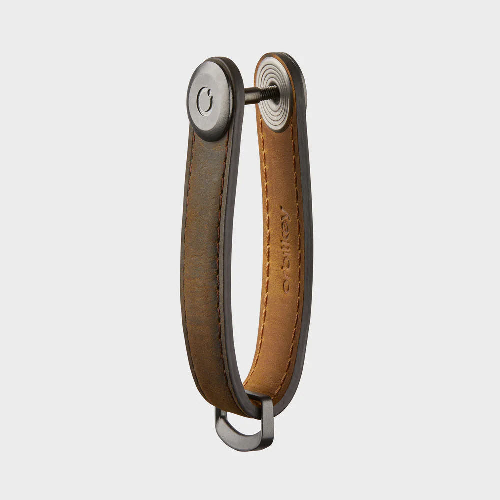 Crazy Horse Leather Key Organiser Oak Brown / Brown