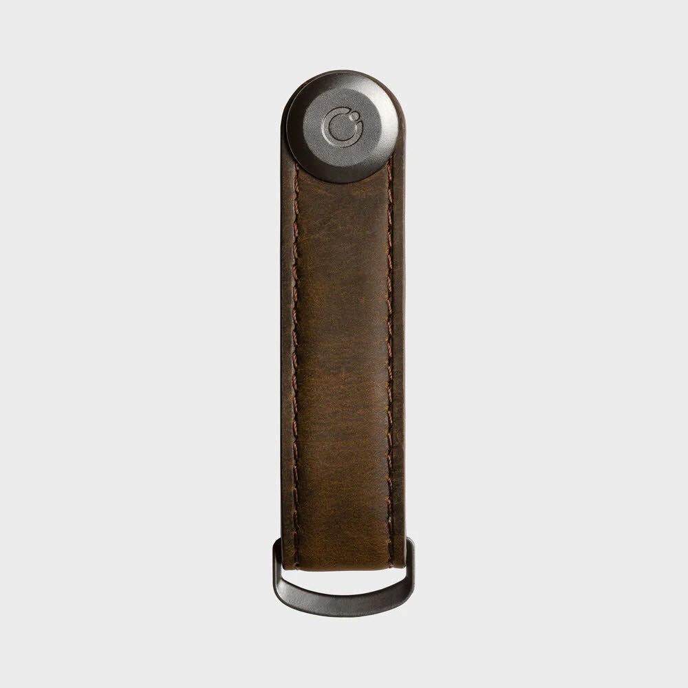 Crazy Horse Leather Key Organiser Oak Brown / Brown