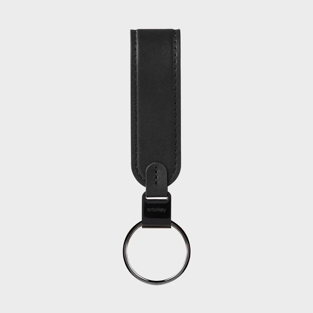 Leather Loop Keychain Black