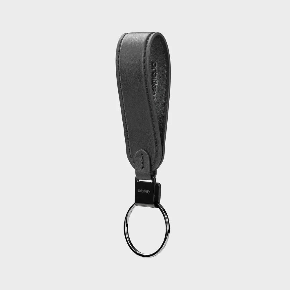 Leather Loop Keychain Black