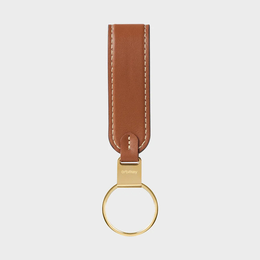 Leather Loop Keychain Caramel