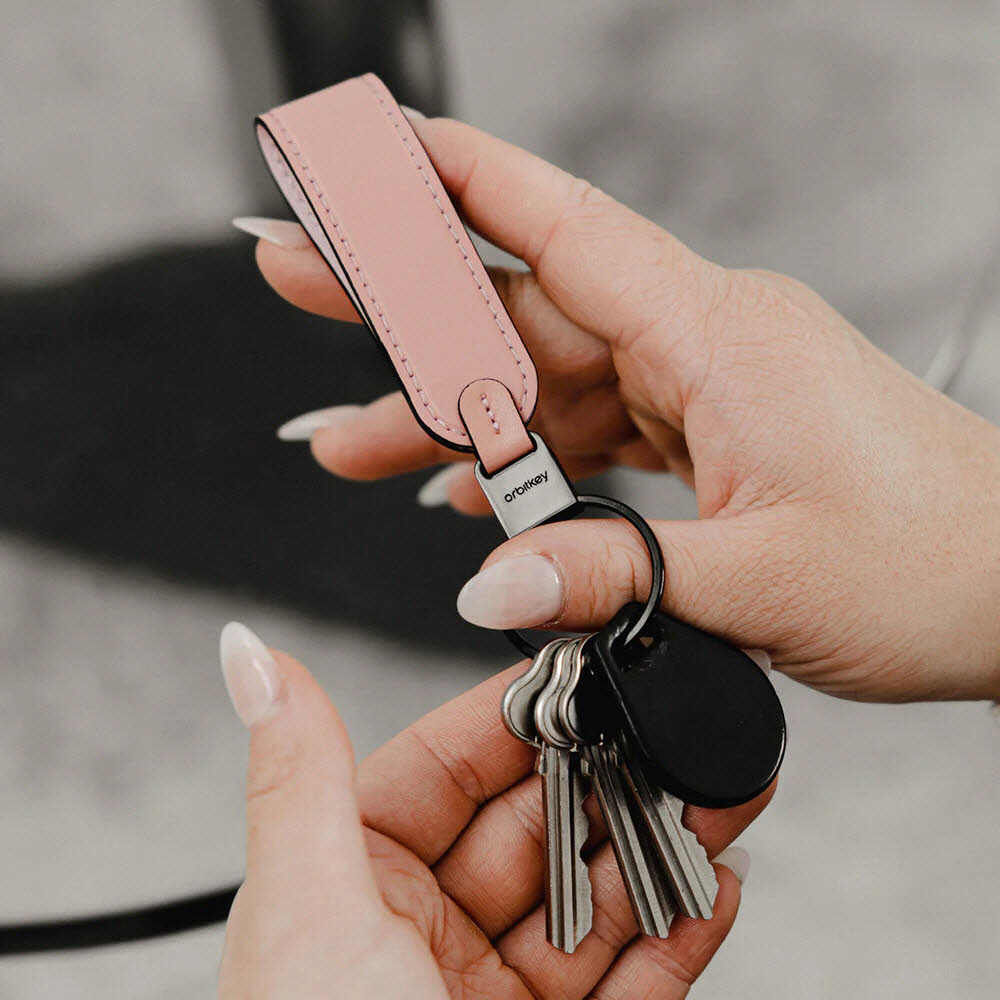 Leather Loop Keychain Cotton Candy