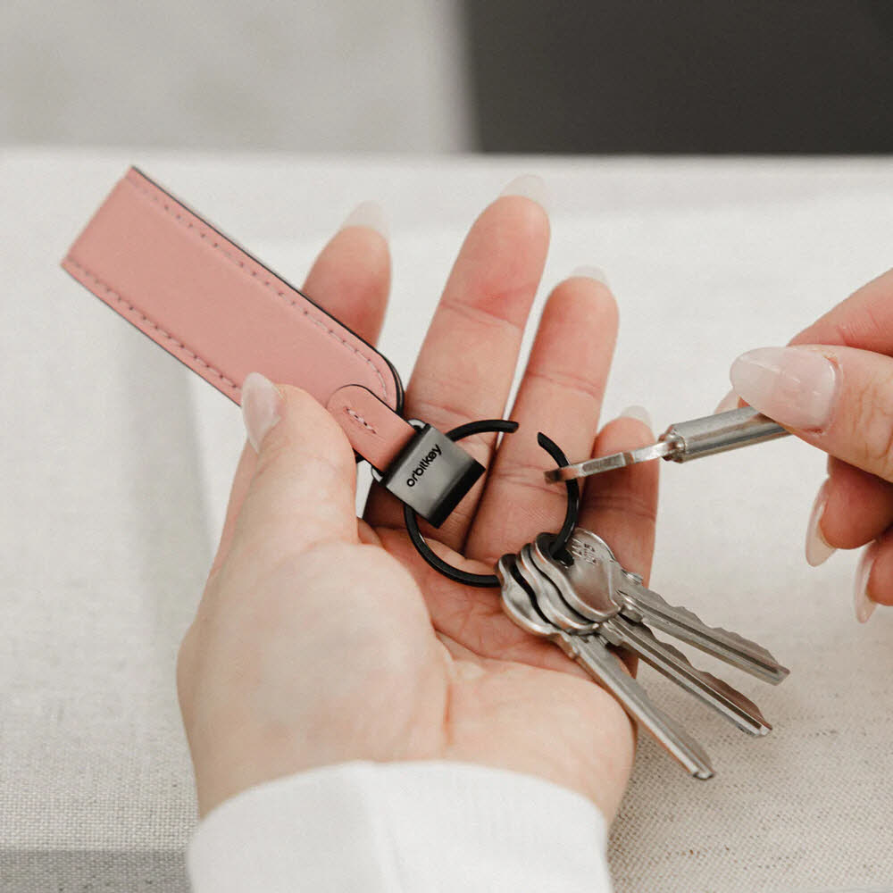 Leather Loop Keychain Cotton Candy