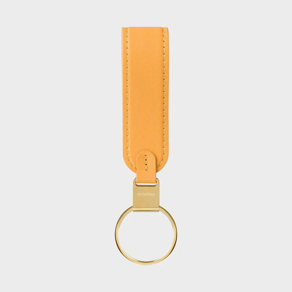 Leather Loop Keychain Orange