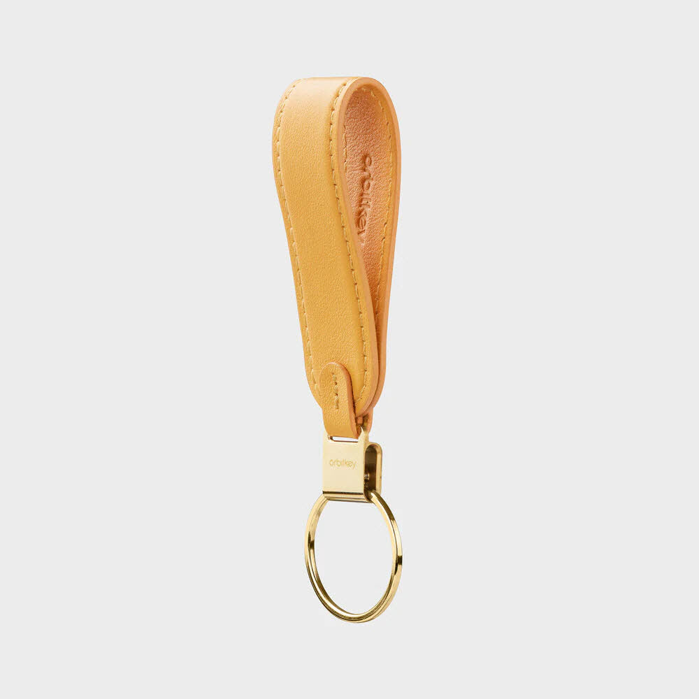 Leather Loop Keychain Orange