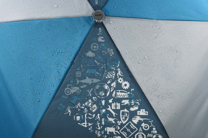 Schirm blue